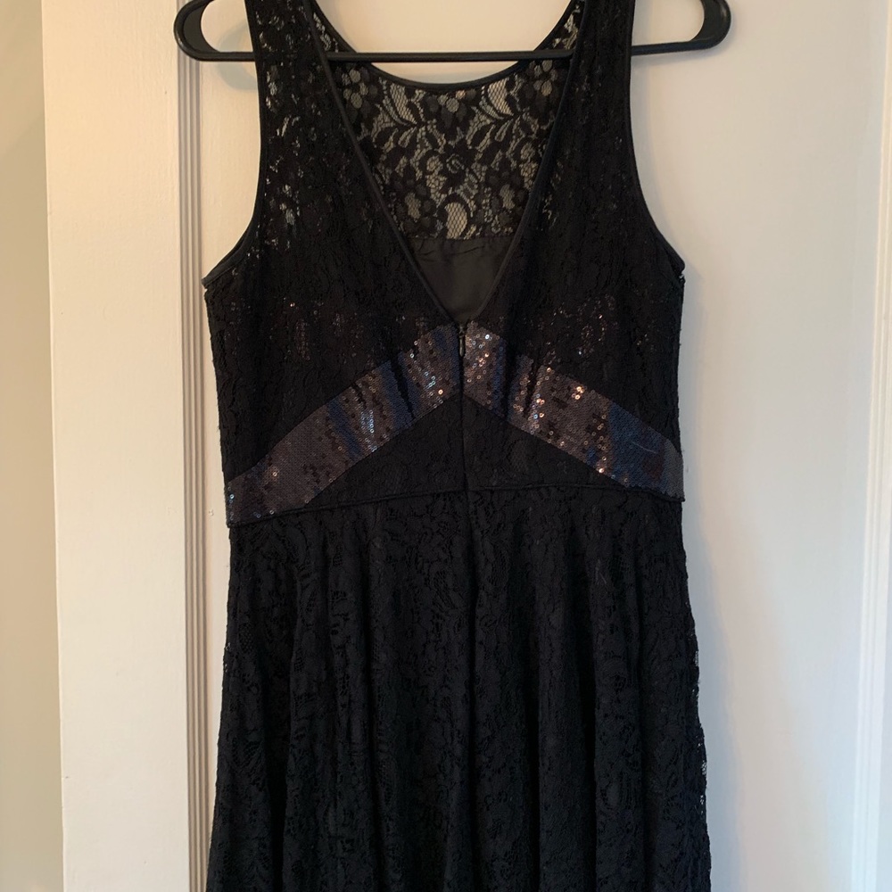 Calvin Klein Lace Black A-Line Dress